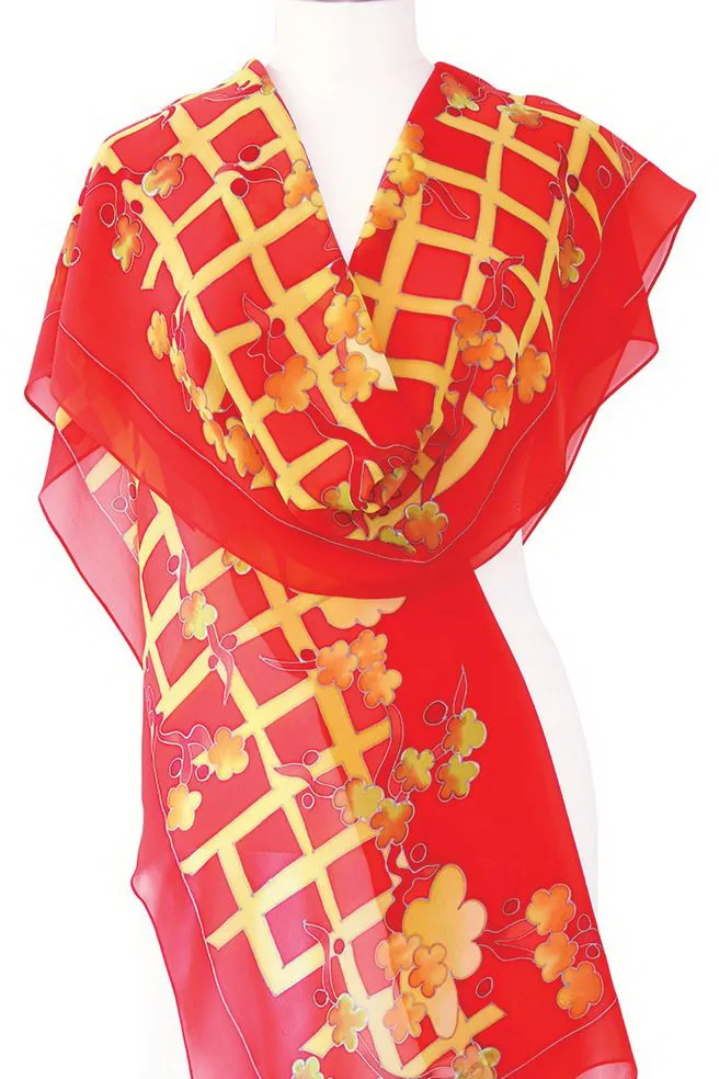 Hand Painted Silk