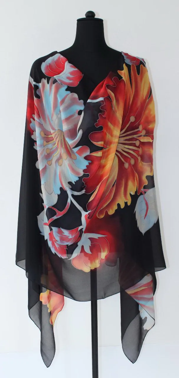 Hand-Painted Scarf — From our hand-painted silk range.
