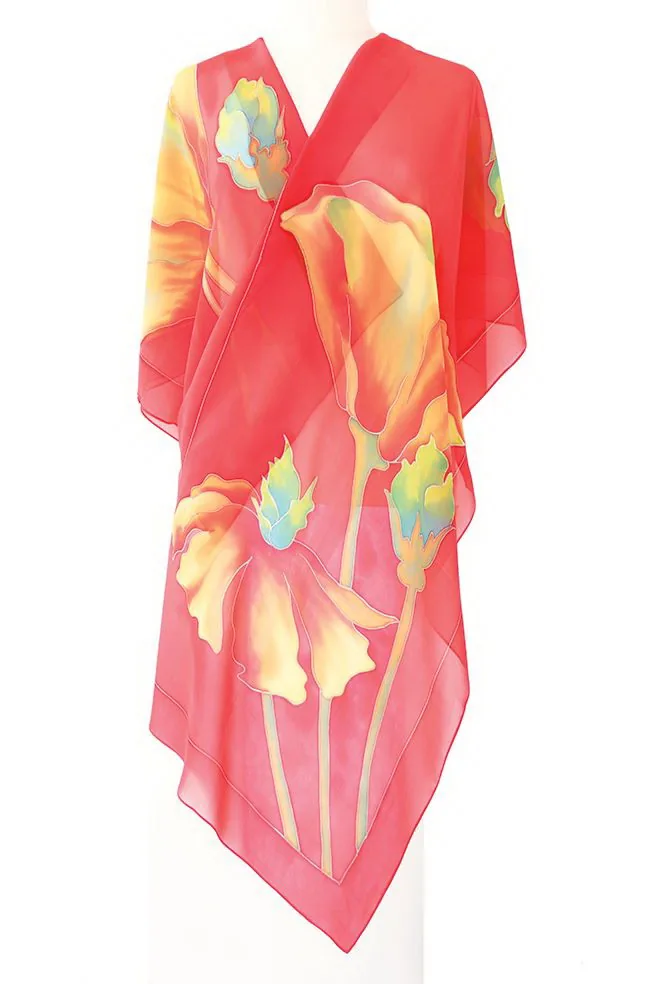 Hand-Painted Scarf — From our hand-painted silk range.